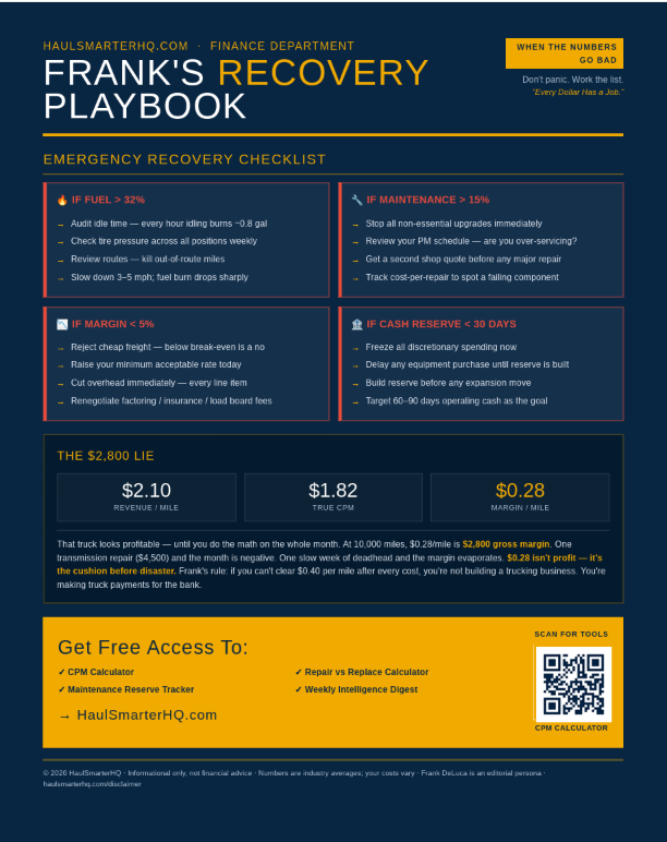 CPM Survival Kit Page 2 — emergency recovery checklist